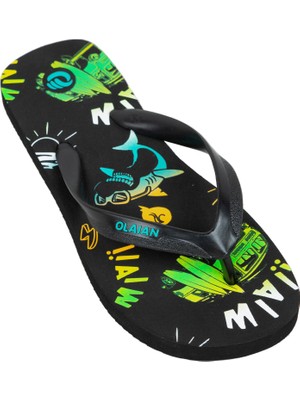 Decathlon Olaian Çocuk Parmak Arası Terlik - Siyah - 120