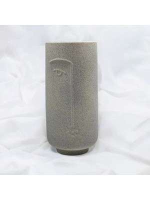 Megg Face Yüzlü Line Art Uzun Vazo