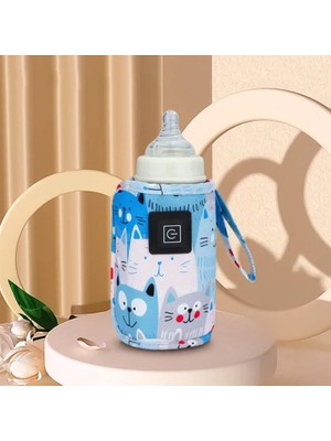 Zigver USB Süt Su Isıtıcı Seyahat Arabası Yalıtımlı Çanta Bebek Biberon Isıtıcı Yenidoğan Bebek Taşınabilir Şişe Besleme Isıtıcıları Mavi
