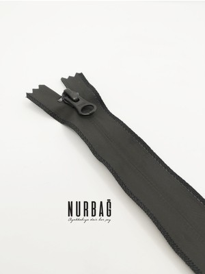 Nurbağ Dokuma Ykk Su Itici Siyah Fermuar 25 cm
