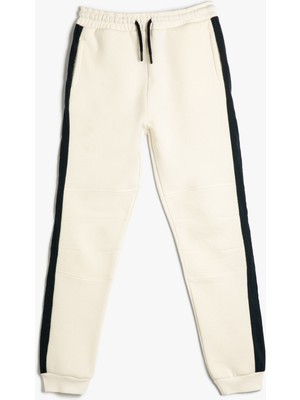 Koton Jogger Eşofman Altı Cepli Beli Bağlamalı Şardonlu