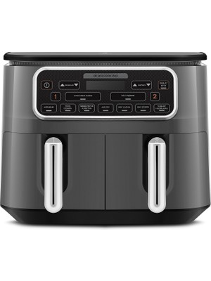Karaca Air Pro Cook Duo Köz Xxxl 4+4 Litre Airfryer Space Gray 8 Kişilik