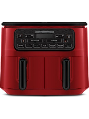Karaca Air Pro Cook Duo Köz Xxxl 4+4 Litre Airfryer Ruby 8 Kişilik