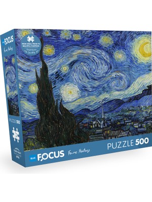 Blue Focus 500 Parça Puzzle Sanatseverler İçin Zorlu ve Eğlenceli Hediye Seçeneği