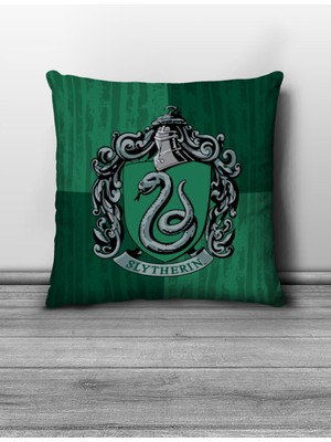 Madame Mila Çift Tarafı Baskılı Harry Potter Slytherin Kırlent Kılıfı