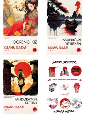 3 Kitap/osamu Dazai Set/öğrenci Kız+Insanlığımı Yitirirken+Pandora Kutusu+ Özel Japon Sticker - Osamu Dazai