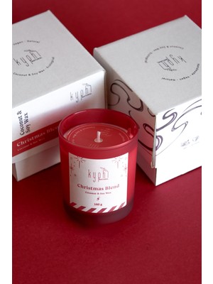 Kyphi Natural " Christmas Blend" Candle (Hindistan Cevizi ve Soya Wax Mum) 160 gr Pamukfitil