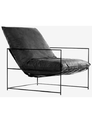 Dopa Berjer Tekli Koltuk Portatif Modern Berjer Metal Iskeletli Berjer