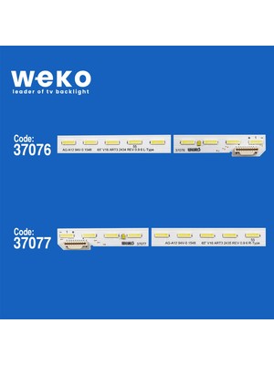 XML Dünyası WKSET-6342 37076X1 37077X1 65 V16 Art3 2435/4 Rev 0,9 6 L/r-Type 2 Adet LED Bar