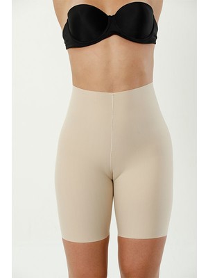 Secret Moda Lazer Kesim Dikişsiz Yüksek Bel Paçalı Hayalet Kadın Korse