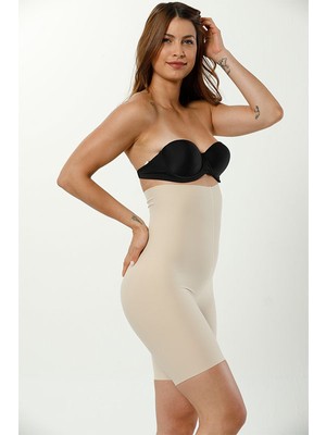 Secret Moda Lazer Kesim Dikişsiz Yüksek Bel Paçalı Hayalet Kadın Korse 2002