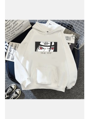 Populus Uchiha Itachi Sharingan Eyes Kapşonlu Sweatshirt