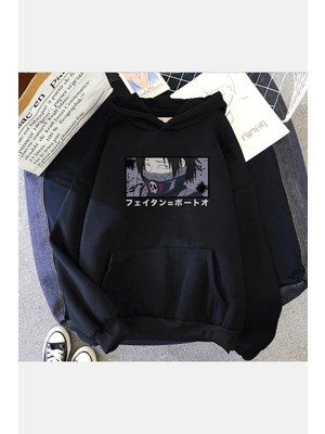 Populus Hunter x Hunter Feitan Face Kapsonlu Sweatshirt