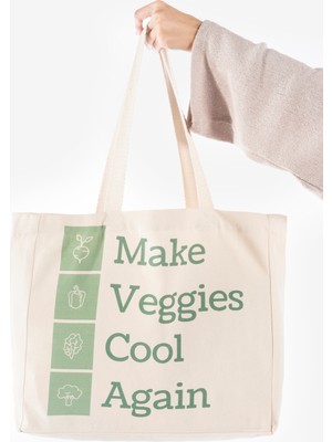 The Lycos "veggies" Canvas Tote Omuz ve Plaj Çantası