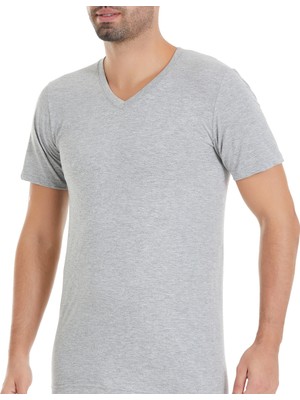 Yıldız Çamaşır Yıldız 3'lü Erkek Süprem Penye V Yaka T-Shirt Q23