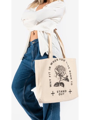 The Lycos "stand Out" Canvas Tote Omuz ve Plaj Çantası