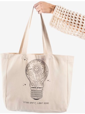 The Lycos "light Soul" Canvas Tote Omuz ve Plaj Çantası