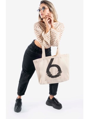 The Lycos "six" Canvas Tote Omuz ve Plaj Çantası