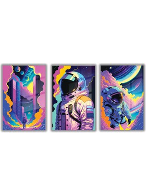 Gaagart Cam Tablo Seti Yapay Zeka Uzay Astronot