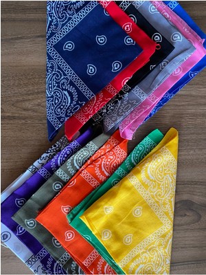 Güler Bandana Etnik Desen Bandana Seti 12’li Unisex