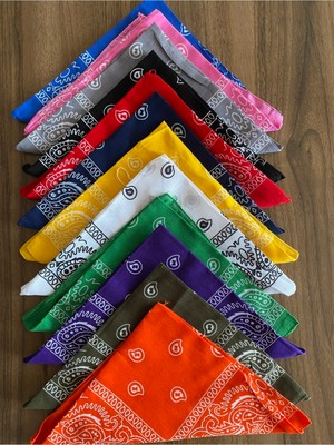 Güler Bandana Etnik Desen Bandana Seti 12’li Unisex