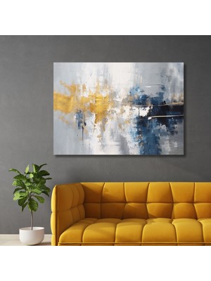 Gaagart Tekli Yatay Kanvas Tablo Pastel Renkli Soyut Görsel