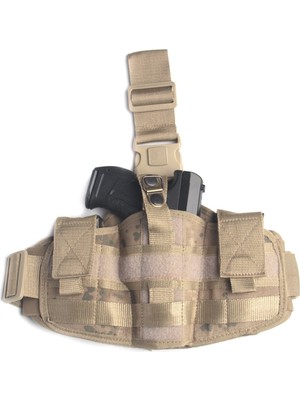 Polis Sepeti Airsoft Tabanca Bacak Kılıfı Universal Tüm Tabancalar Için Çöl Kamuflaj