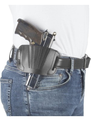 Polis Sepeti Airsoft  Kılıfı Universal Tüm lar Için Dış Taşıma Deri Perdeli Siyah