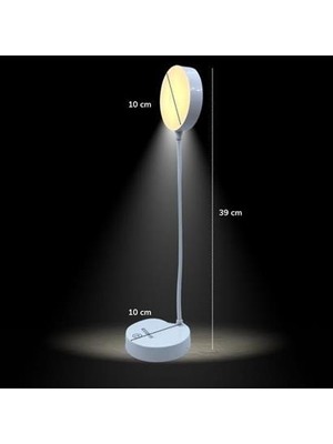 Petinka Petinka® Yuvarlak Usbli Dokunmatik 3 Kademeli 360 Derece  Özel Göz Korumalı LED Lityum Masa Lambası