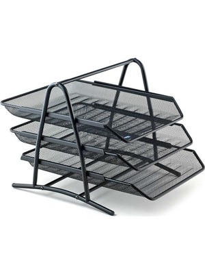 Stilo Metal Evrak Rafı 3'lü Siyah