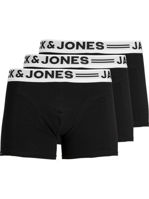 Jack & Jones Erkek 3'lü Boxer Paketleri Süper Esnek Boxer Desenli 12081832