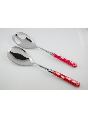 Rivadossi Sandro Rivadossi Naif Kırmızı Çam Ağacı Christmas 2'li Salata Seti (Yılbaşı Özel)