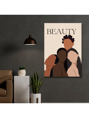 Gaagart Tekli Dikey Kanvas Tablo Yüksek Kalite Güzel Kadın Silüetleri