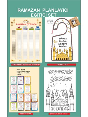 Ramazan Planlayıcı Eğitici Set Çocuklara Özel Dua Etkinlik