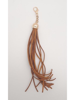 Angel Çanta Aksesuar Süet Nubuk Deri Kovanlı Uzun Püskül