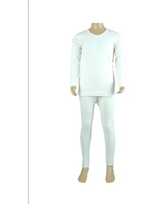 Ceylanoğlu Erkek Çocuk Interlog Takımı Pamuklu Alerji Yapmayan Beyaz 3324