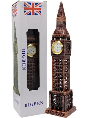 Dünyadan Hediyeler Vintage Metal Ingiltere London Big Ben Saat Kulesi Antik Bakır 23 cm