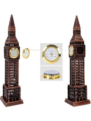 Dünyadan Hediyeler Vintage Metal Ingiltere London Big Ben Saat Kulesi Antik Bakır 23 cm