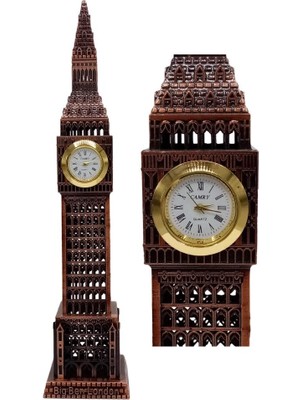 Dünyadan Hediyeler Vintage Metal Ingiltere London Big Ben Saat Kulesi Antik Bakır 23 cm