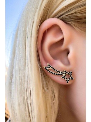 Sunshine 925 Ayar Samanyolu Model Gold Renk Gümüş Küpe