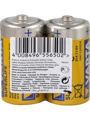Varta Pil C Orta Boy Superlıfe (2 Adet) VARTA-R14