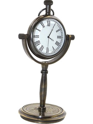 Keyfim Shop Masa Üstü Pirinç Saat 14*7 Cm 