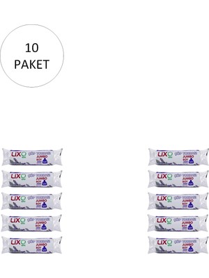 Lixo J-650 Jumbo Boy Çöp Torbası 80 x 110 cm 10'lu Rulo x 10 Paket  100 Adet Siyah