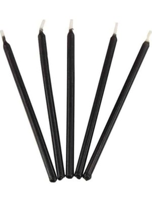 Kuzey Oyuncak 10 Pcs Chrıstmas Candle Metallıc Brıght Black Candlestıck 10 Adet Siyah Şamdan Mumu Yılbaşı Mumları