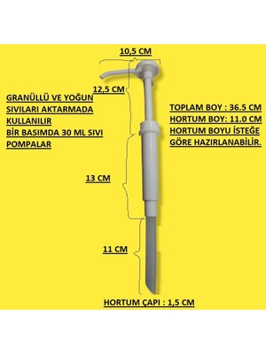 Selanikli Granüllü Sıvı Sabun Pompası 30 cc (Yoğun Sıvılar Için Aktarım Pompası)