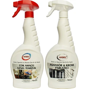 Asansör Ve Krom Parlatıcı +Çok Amaçlı Genel Temizlik 750 Ml