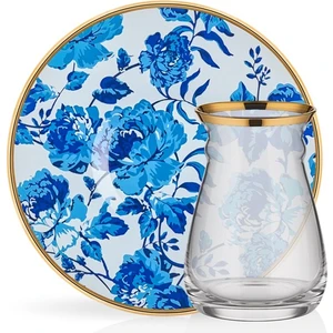 Blue Rose Çay Seti 6 Lı