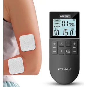 KTR2610 Tens + Ems + Fıtness 2 Kanallı Portatif Fizik Şarjlı Tens Cihazı Fizyoterapi Masaj