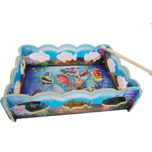 Ahşap Bul Tak Yerleştir Ve Mıknatıslı Balık Yakalama Oyunu Happy Fishing Game