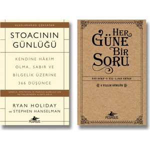 Stoacının Günlüğü Ve Her Güne Bir Soru 5 Yıllık Günlük (2 Kitap Set) - Ryan Holiday Potter Style